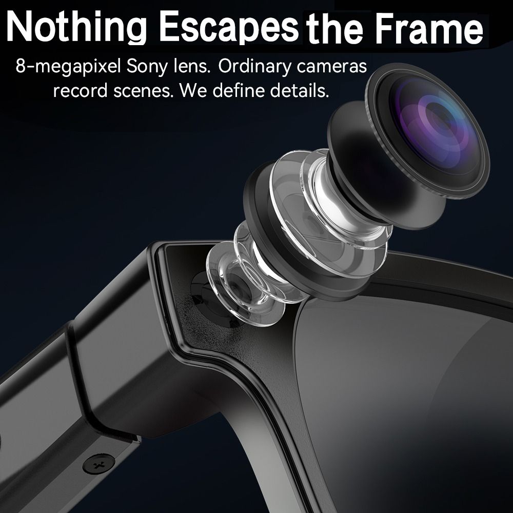 Smart Glasses Lens - 2-in-1 KI-Smart-Brille HD Foto Video Sprachübersetzung