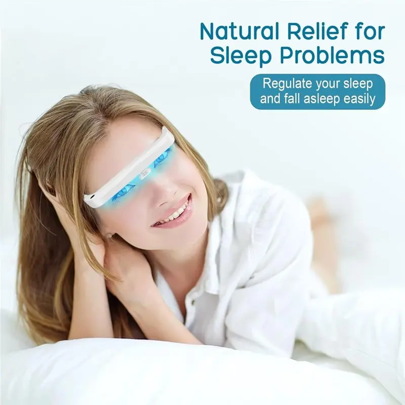 Light Therapy Glasses - SAD Lichttherapie-Brille Rot-Blau-Phototherapie zur Linderung von