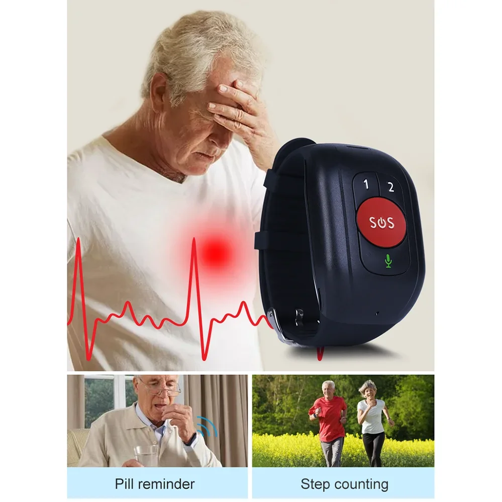 Ältere 4G LTE SOS-Uhr GPS-Trac – Fall Detection Watch Bewertung und Preis