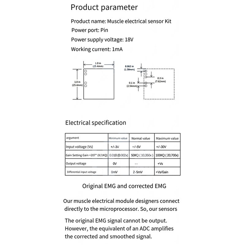 A52T 5X Muskel-Elektrosensor-M – Muscle Sensor Emg Bewertung und Preis