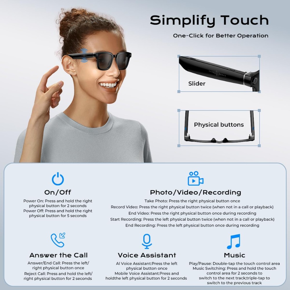 Smarte HD-Kamerabrille mit Vid – Smart Glasses Lens Bewertung und Preis