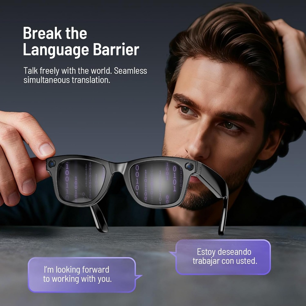 Smarte Brille mit 800-W-Kamera – Smart Glasses Lens Bewertung und Preis