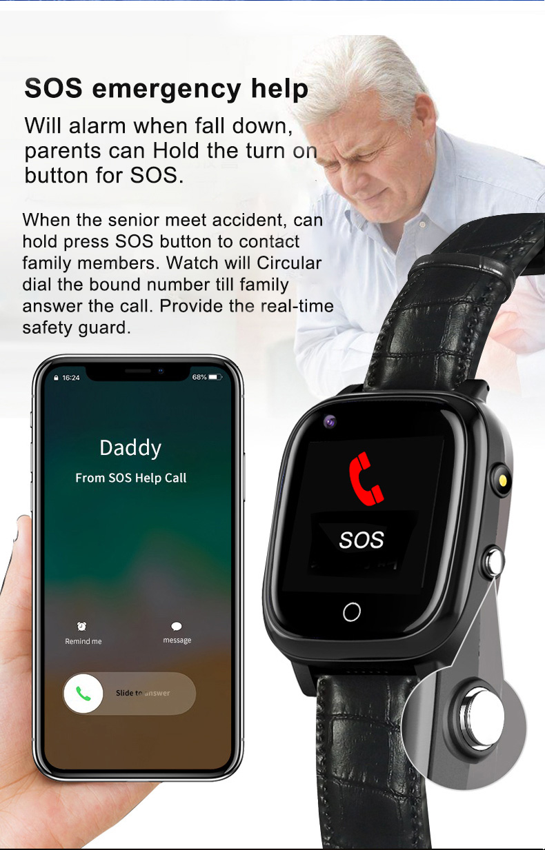 Ältere Smartwatch für alte Men – Fall Detection Watch Bewertung und Preis