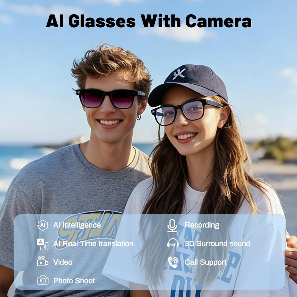 KI-Übersetzung, Bluetooth-Anru – Smart Glasses Lens Bewertung und Preis