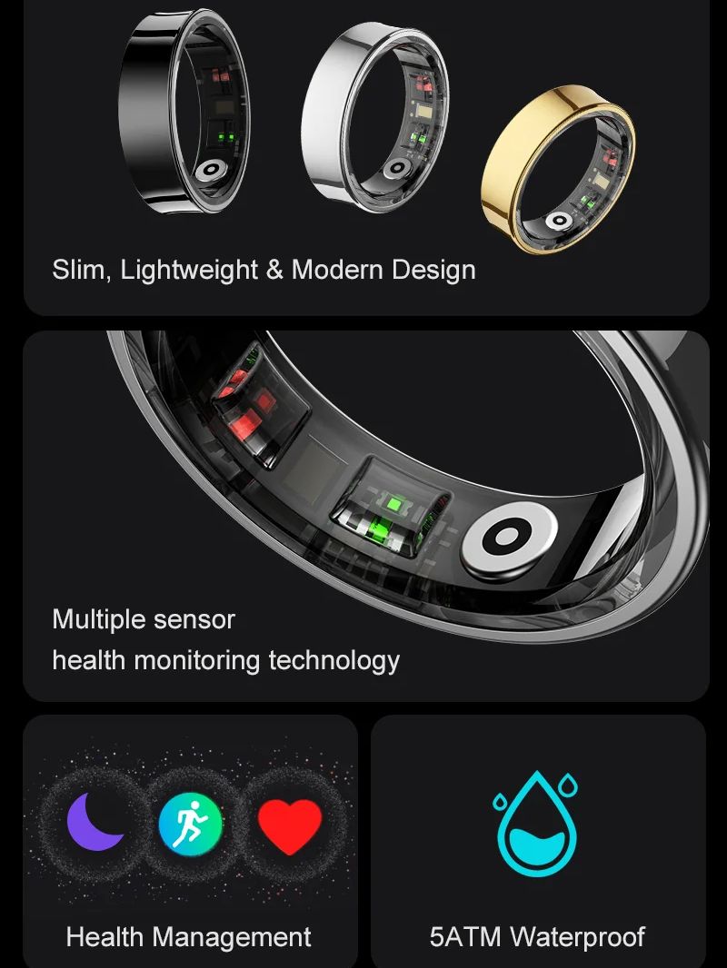 2026 Smart Ring R09 5ATM Wasse – Temperature Ring Skin Bewertung und Preis