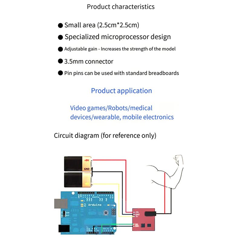 B50B-3X Muskel Elektrische Sen – Muscle Sensor Emg Bewertung und Preis